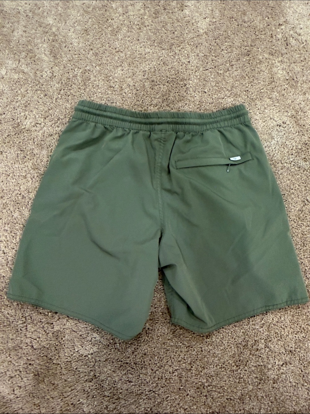 Rhythm. Olive Athletic Drawstring Swim Shorts - Picture 6 of 7